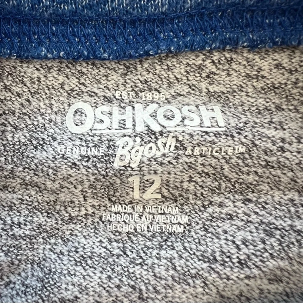 OshKosh B'gosh Blue and Gray Super Soft Long Sleeve Tee